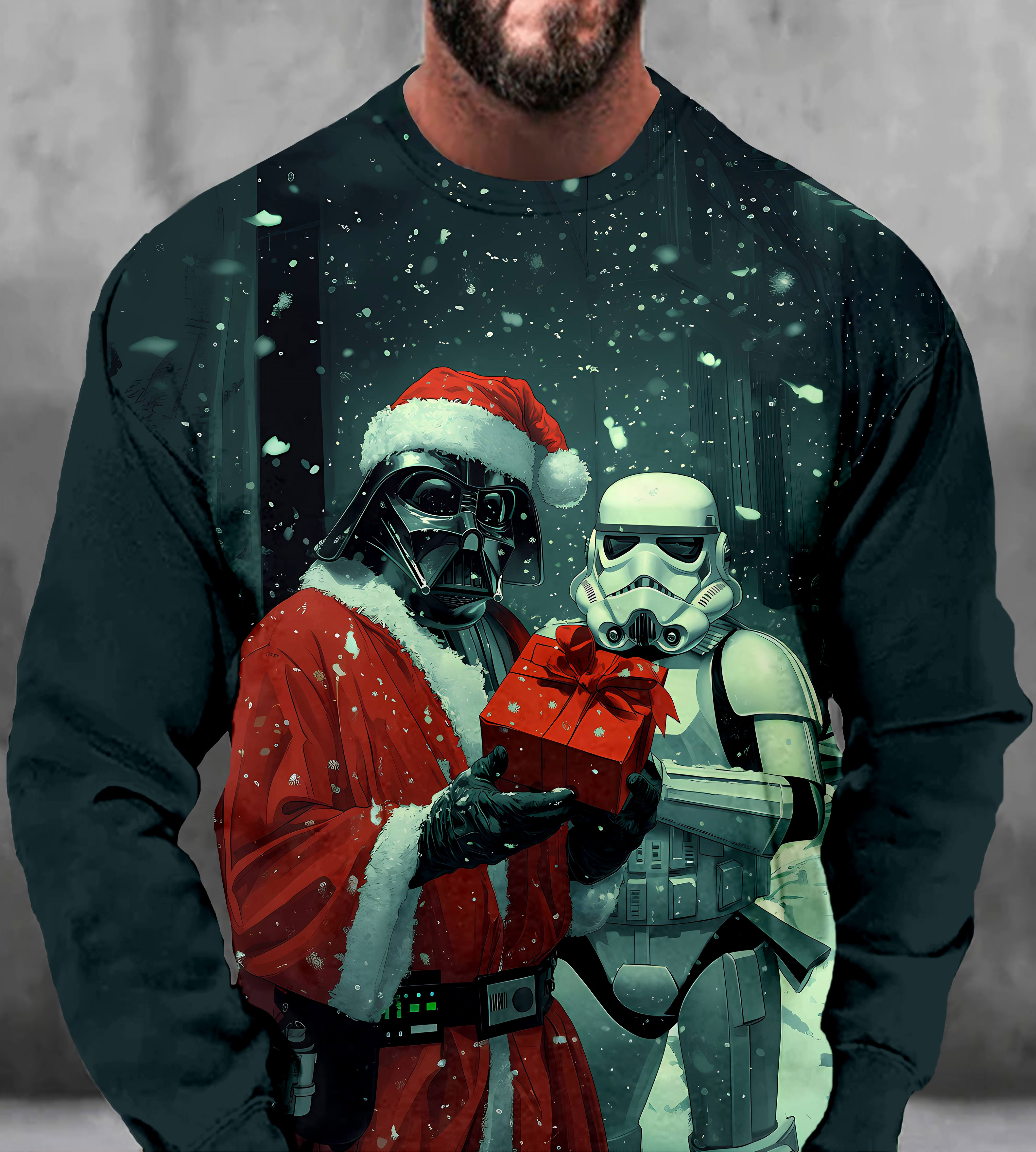 Men's Casual Classic Movie Graphic Long Sleeve Sweater