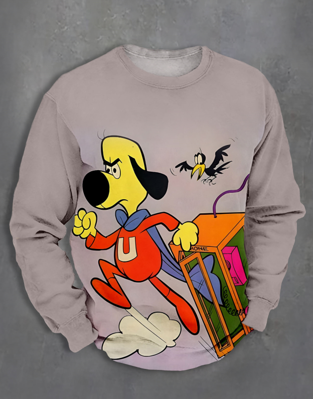 Men's Casual Classic Movie Graphic Long Sleeve Sweater