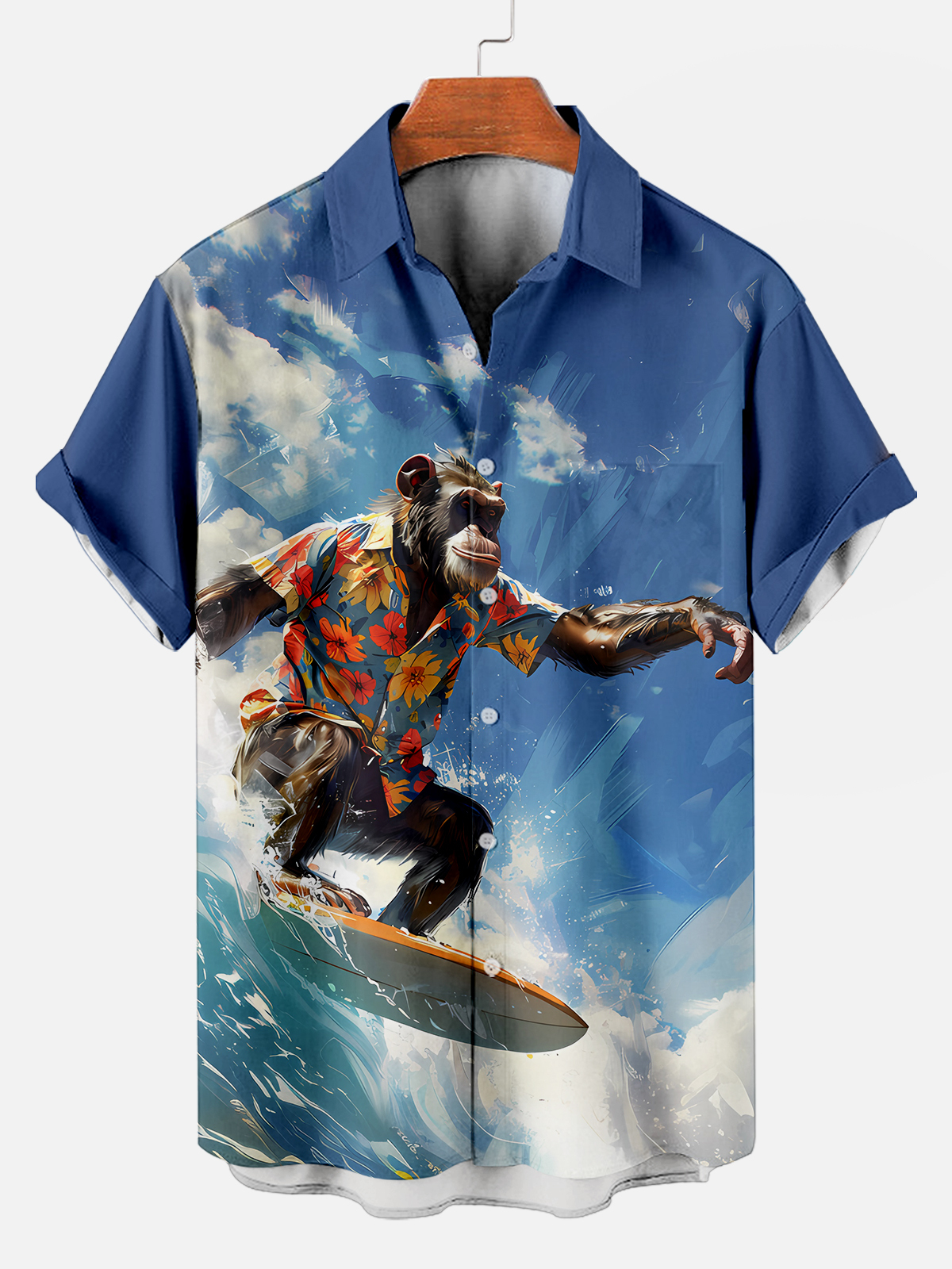Hawaiian Animal Graphic Short Sleeve Shirt