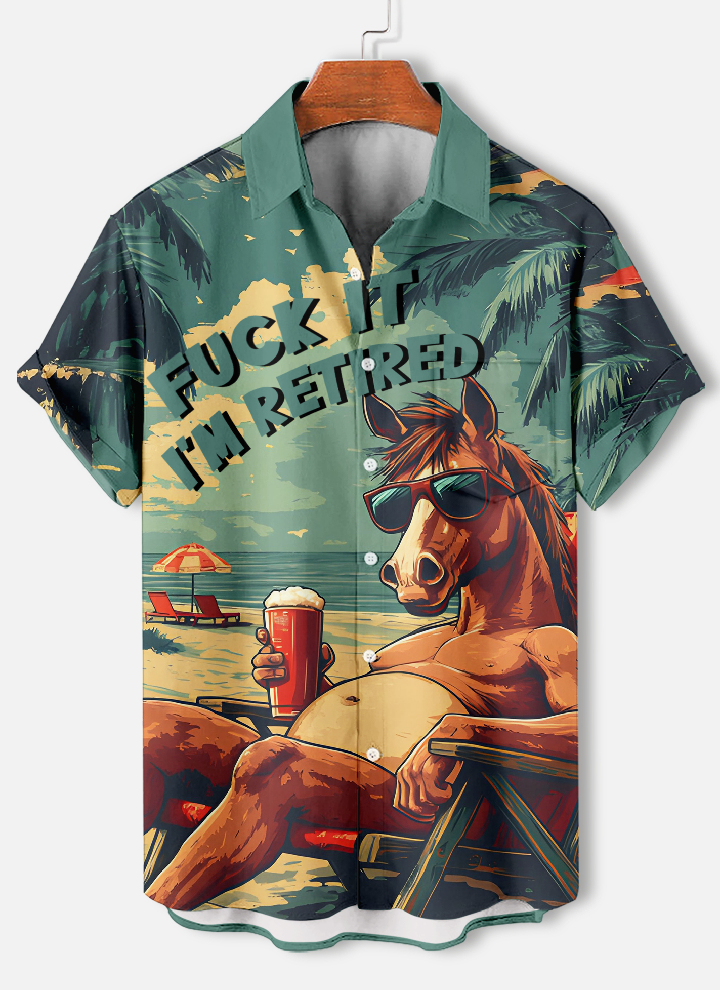 Men's Short Refreshing elegant hawaii Sleeve Shirt