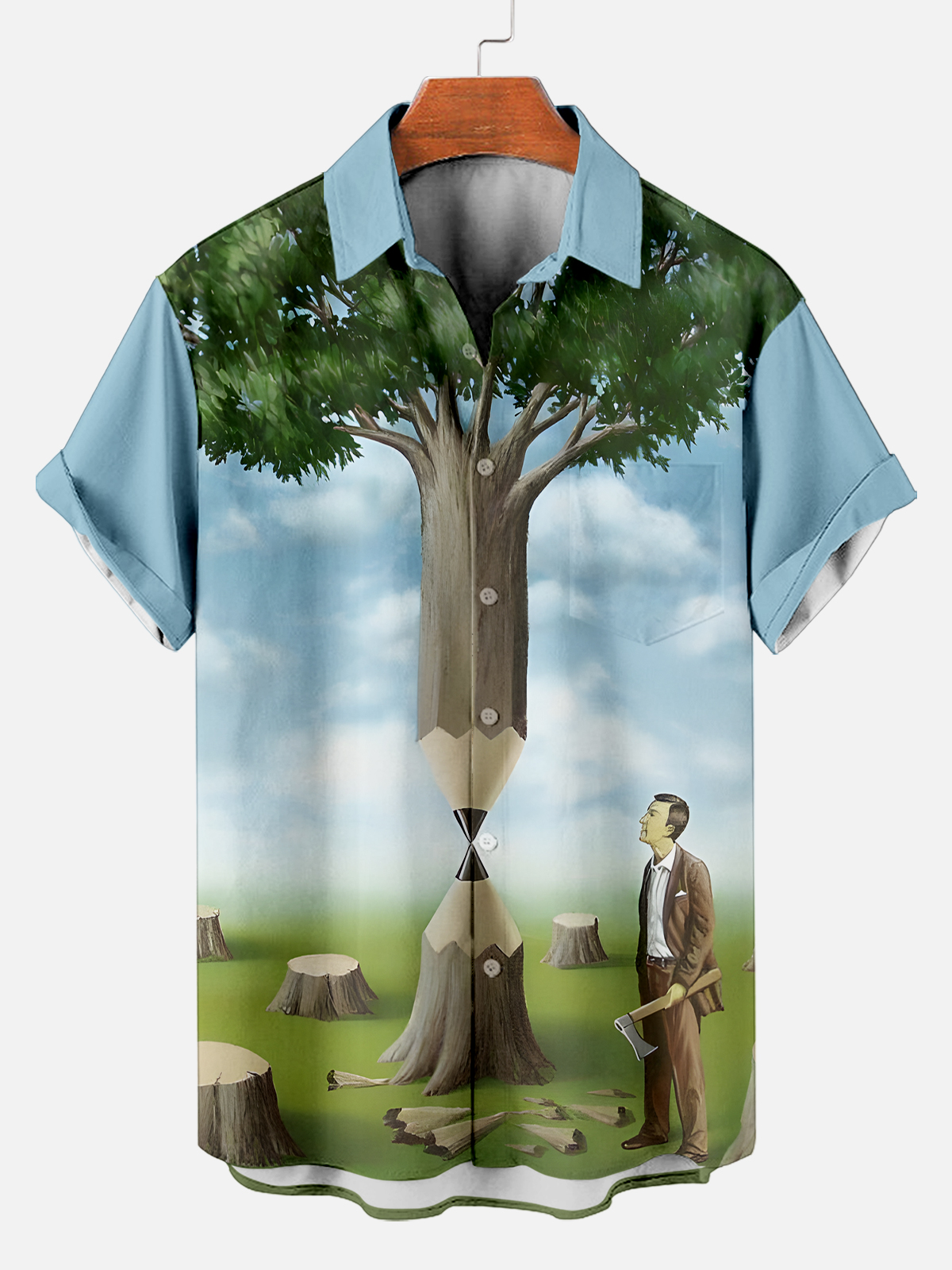 [Copy]Men's Vintage Witch Oil Painting Art Halloween Short Sleeve Shirt