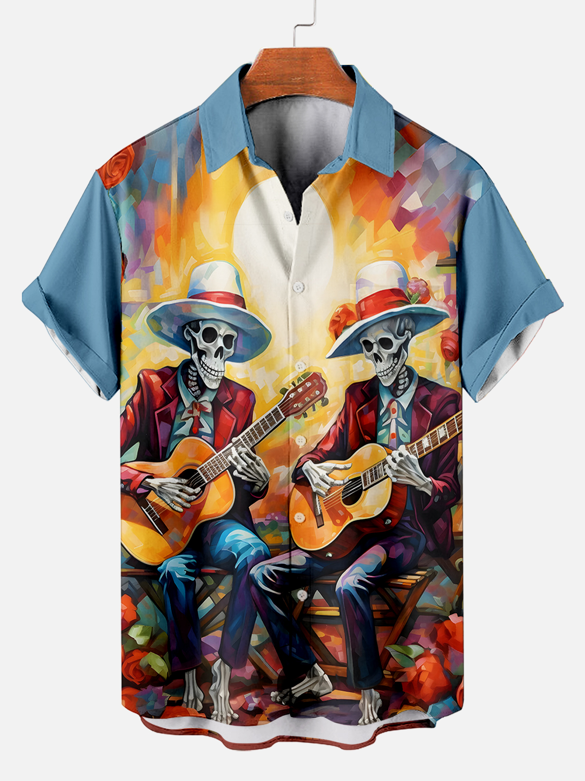 Men's Day of the Dead Graphic Short Sleeve Shirt