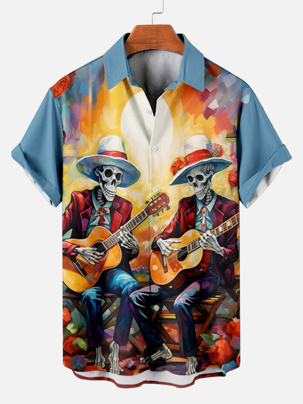 Men's Day of the Dead Graphic Short Sleeve Shirt