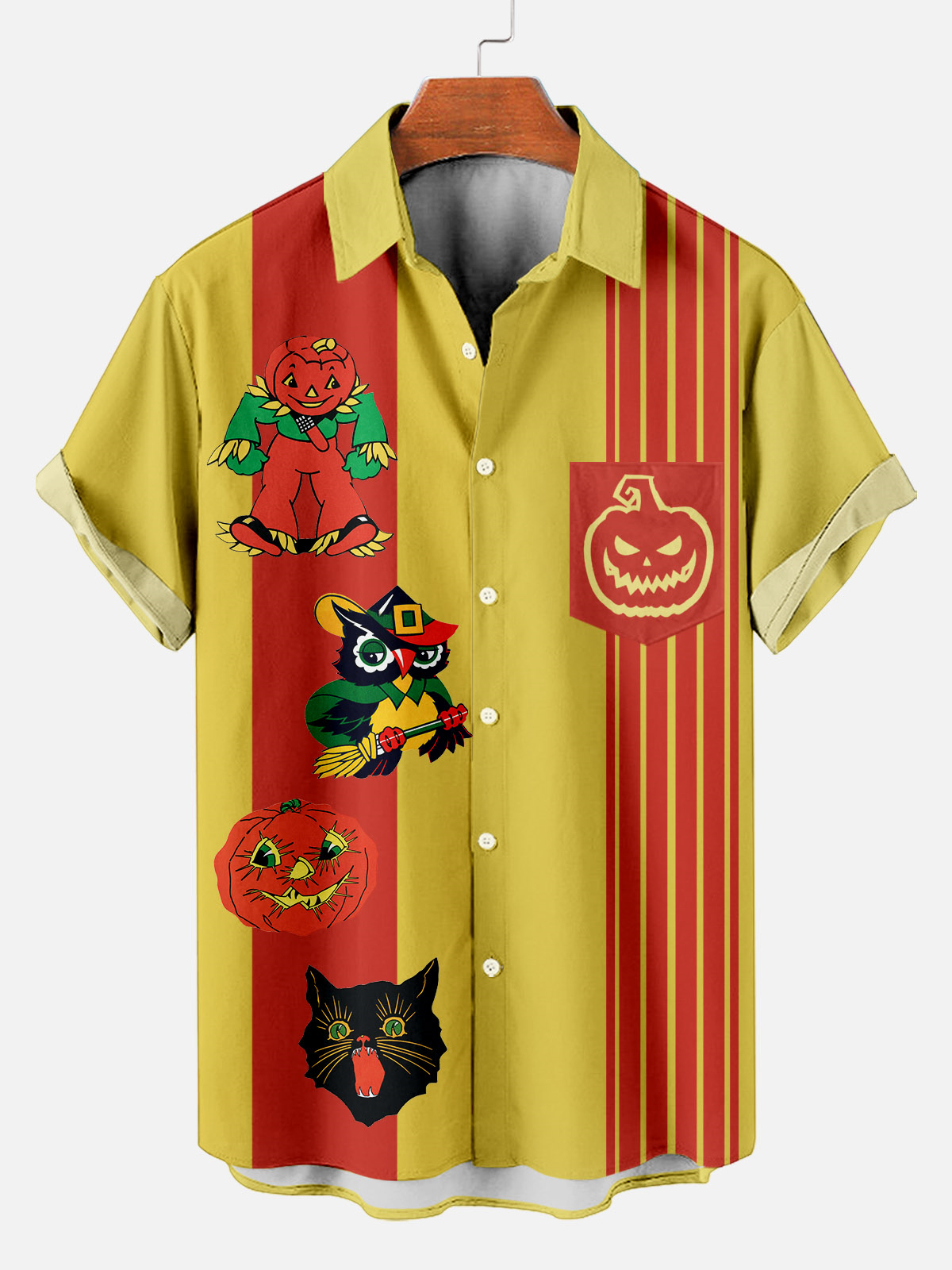 Men's Halloween Graphic Short Sleeve Shirt