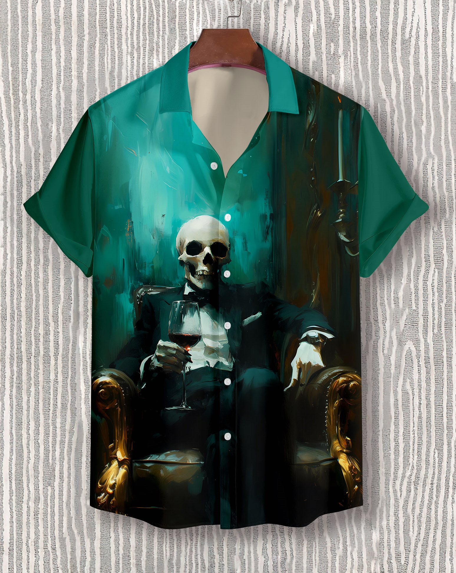 Men's Halloween Atmosphere Graphic Short Sleeve Shirt