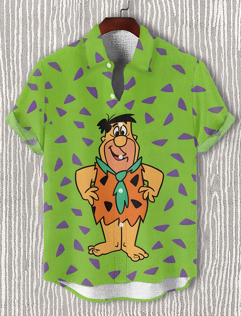 Men's Retro Cartoon Graphic Short Sleeve Shirt