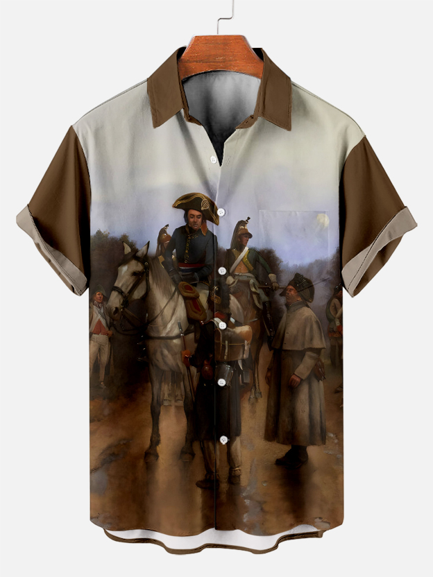 Men's Retro Graphic Short Sleeve Shirt