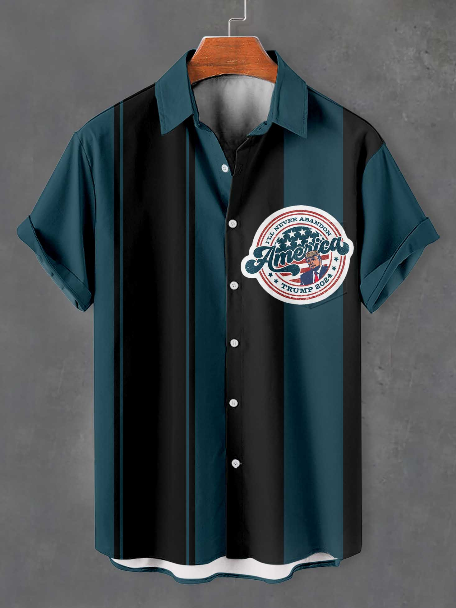 Men's Patriotic Short Sleeve Shirt