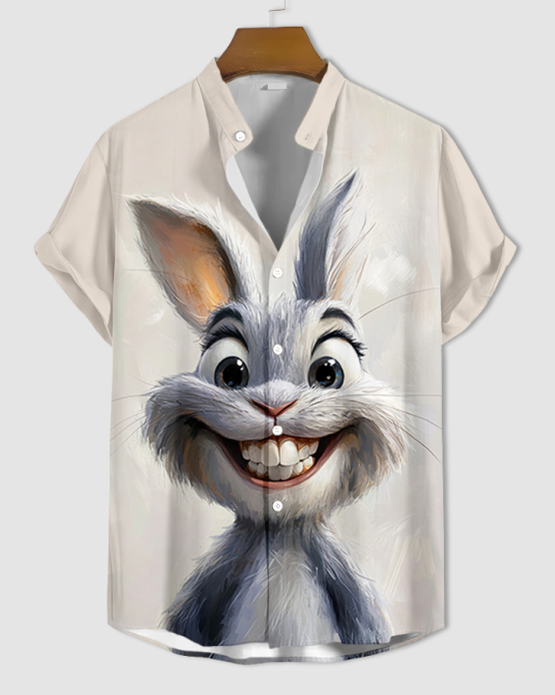 Men's Fun Cartoon Graphic Short Sleeve Shirt