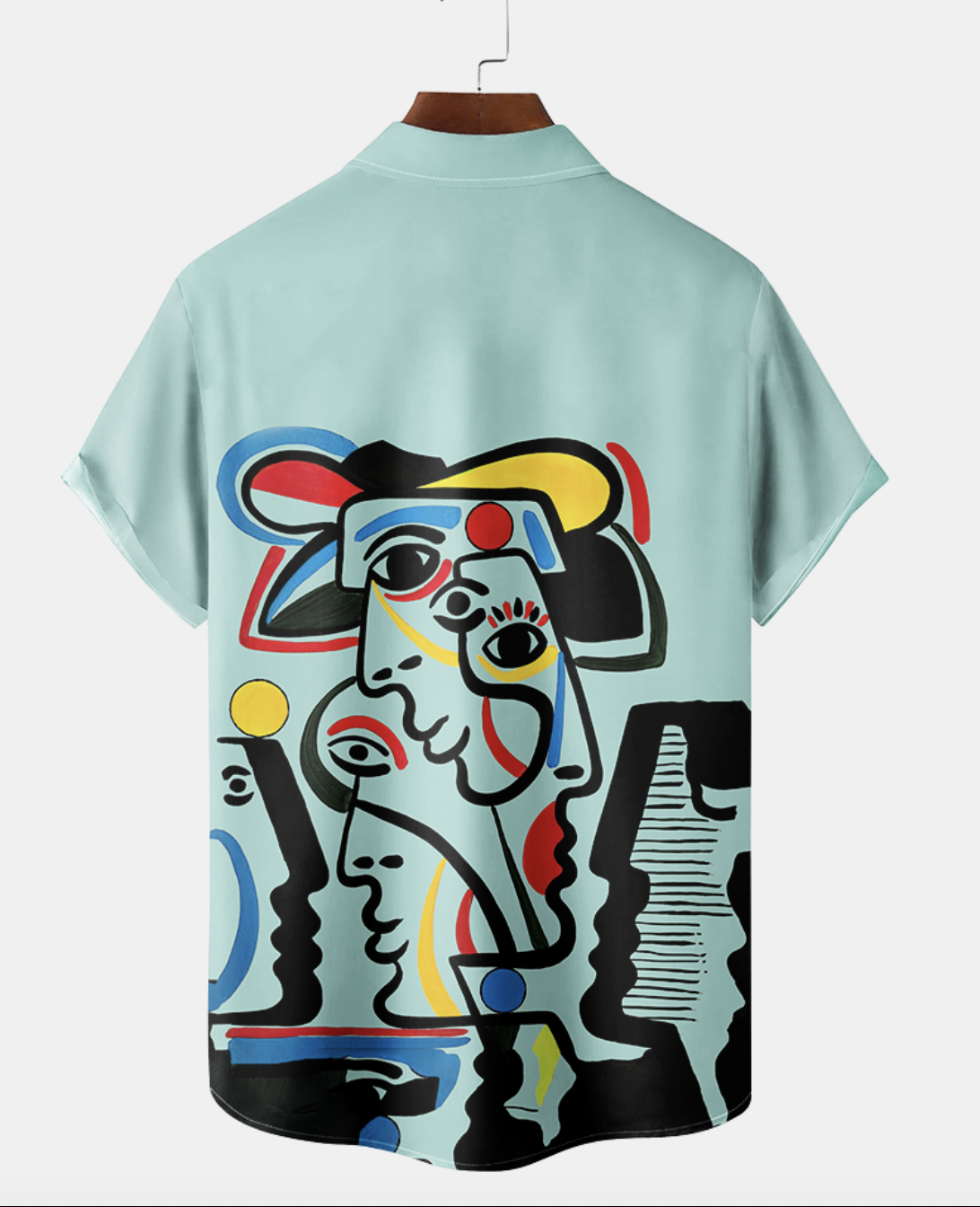 Abstract art painting short sleeved shirt