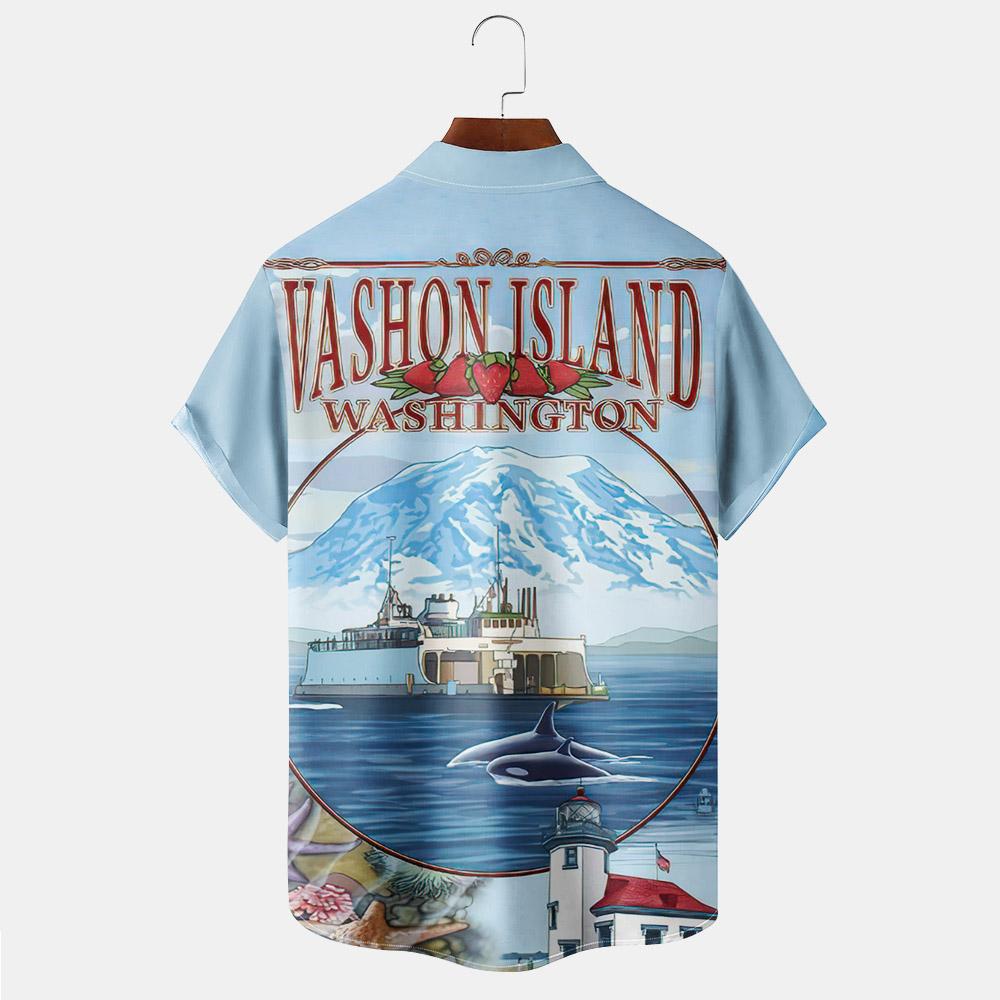 Vintage Magazine pattern short sleeved shirt