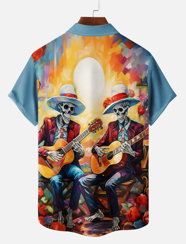 Men's Day of the Dead Graphic Short Sleeve Shirt