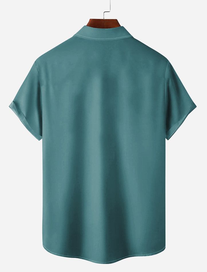 Men's Hawaiian Illustrated Short Sleeve Shirt