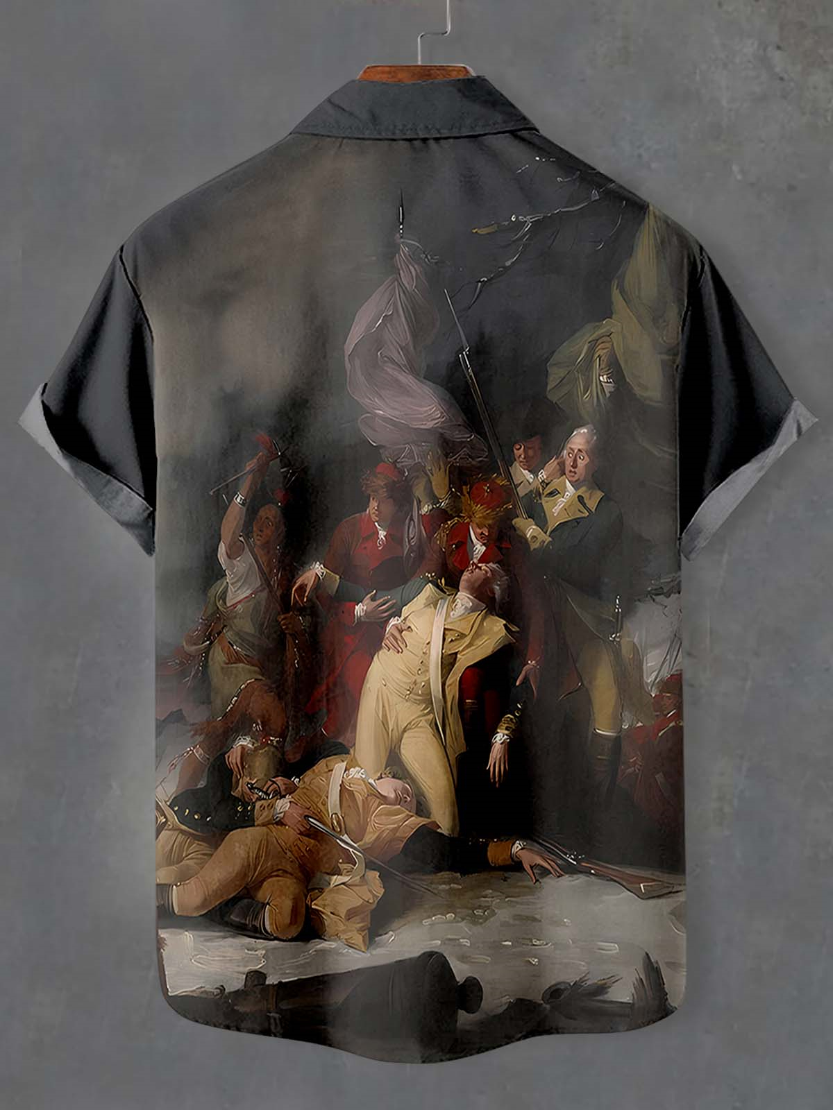 Men's American Revolutionary War Illustration short sleeve shirt