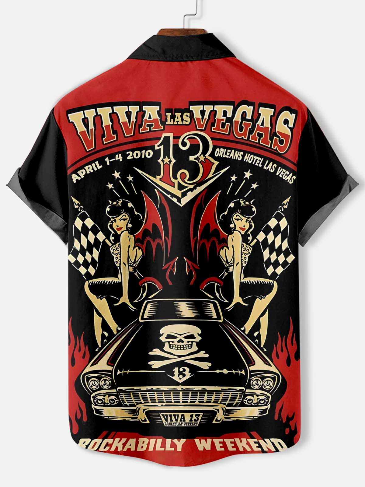 Men's Cartoon Car Graphic Short Sleeve Shirt