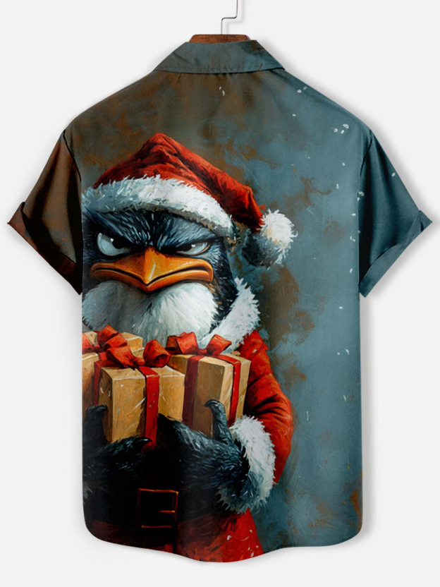 Men's Fun Cartoon Graphic Short Sleeve Shirt