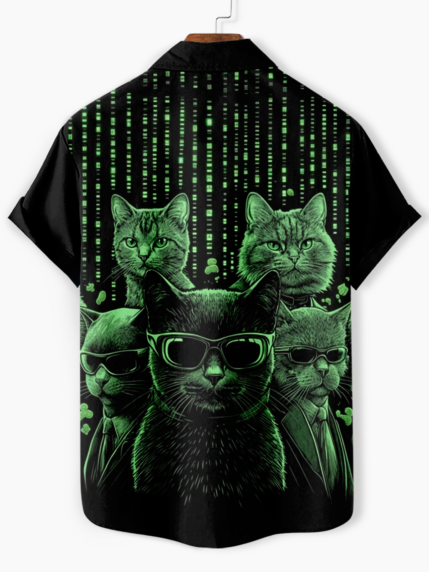 Men's classic movie The Matrix animal fun graphic short sleeve shirt