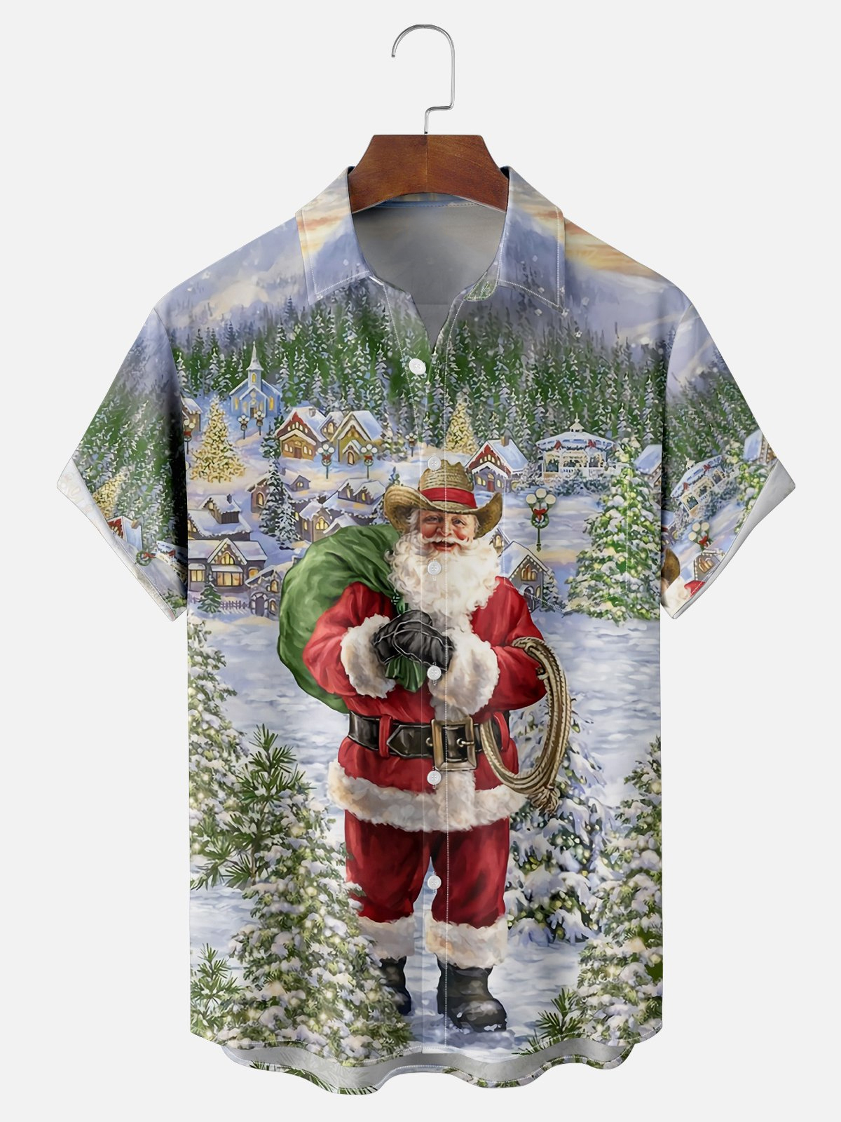 Men's Christmas Graphic Short Sleeve Shirt