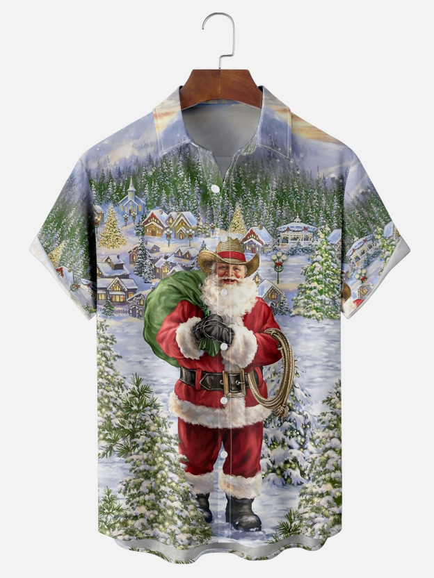 Men's Christmas Graphic Short Sleeve Shirt