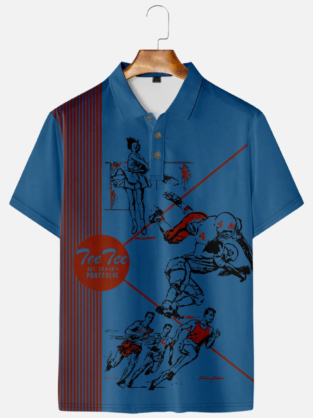 Men's Pee Chee Folder Front Cover Polo Shirt
