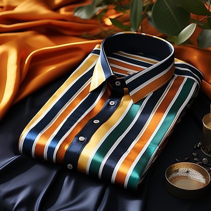 Men's Business Casual Button-Down Shirt