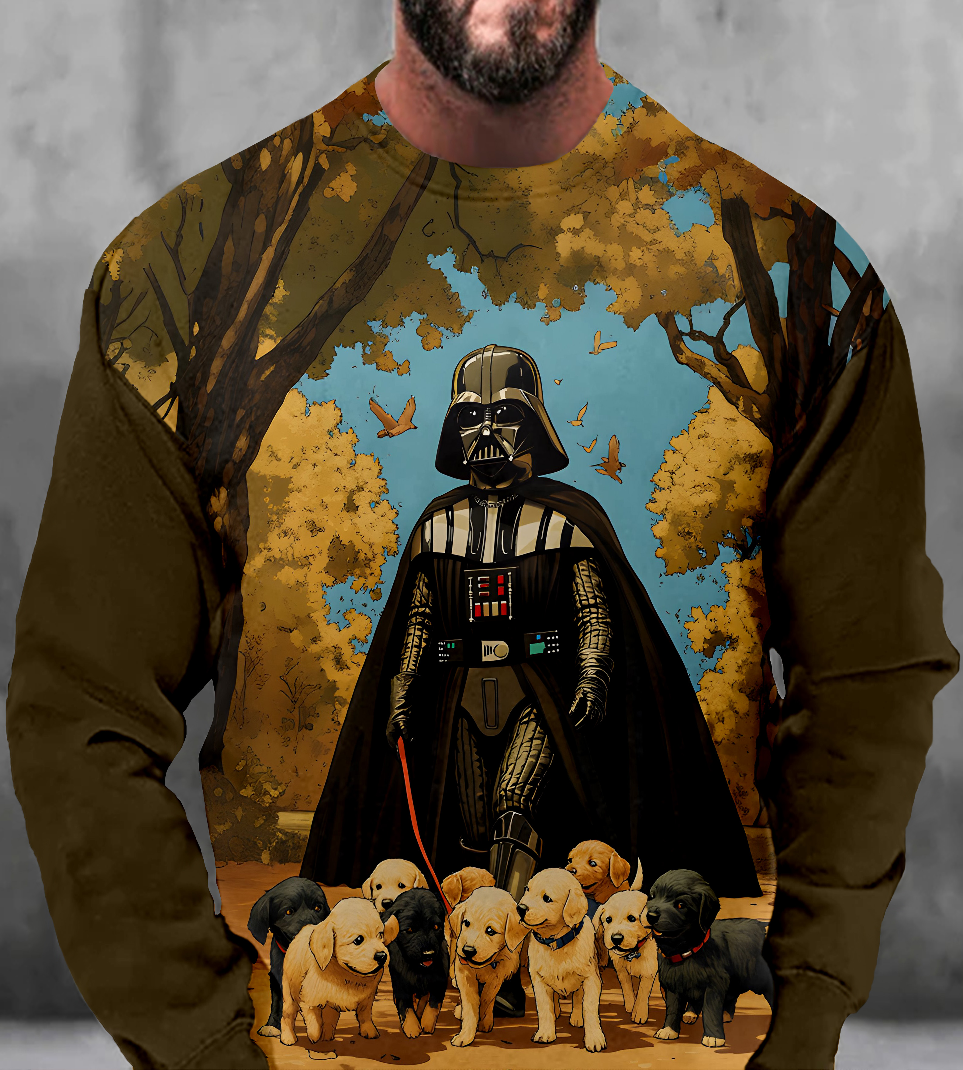 Men's Casual Classic Movie Graphic Long Sleeve Sweater