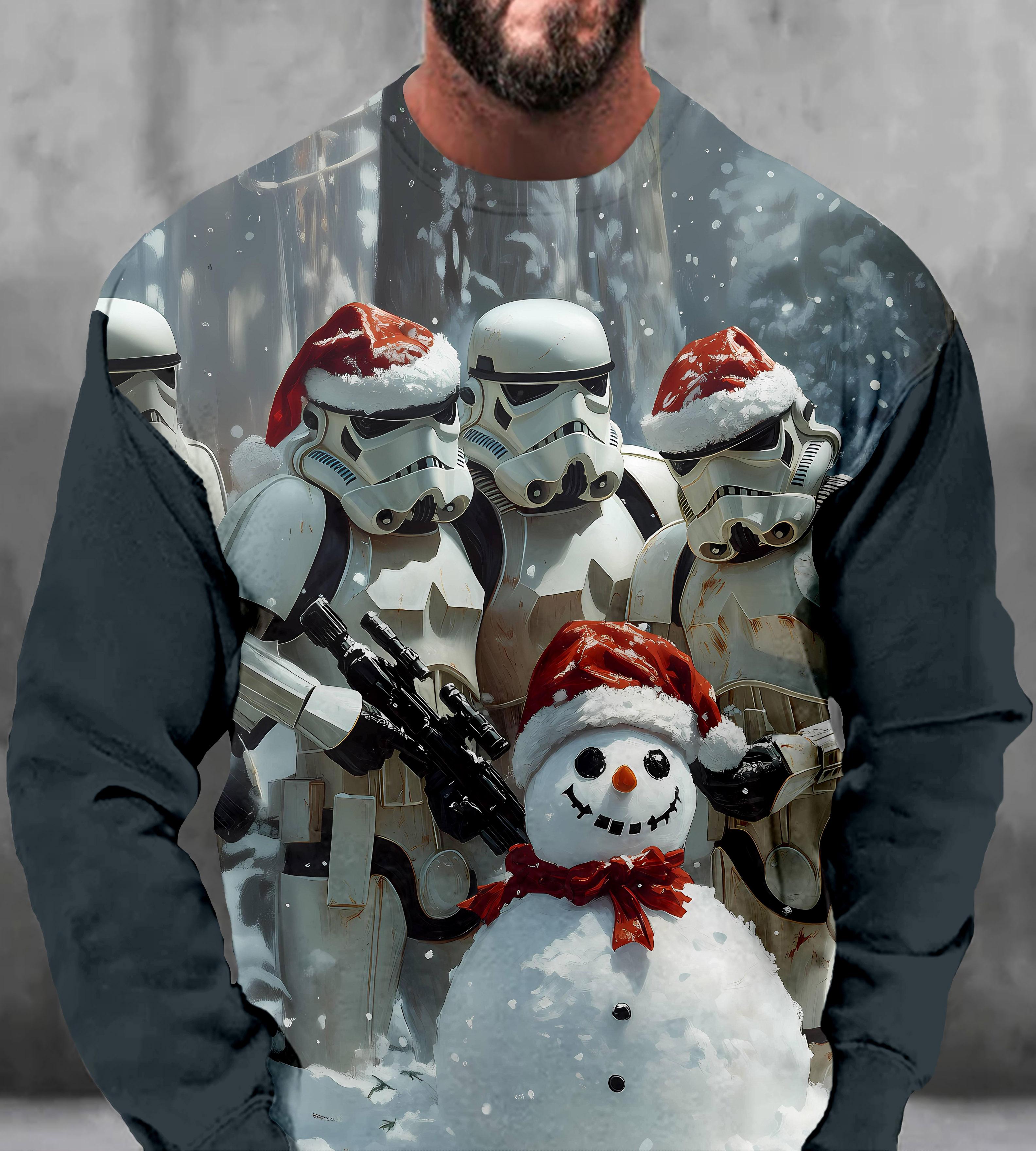 Men's Casual Classic Movie Graphic Long Sleeve Sweater