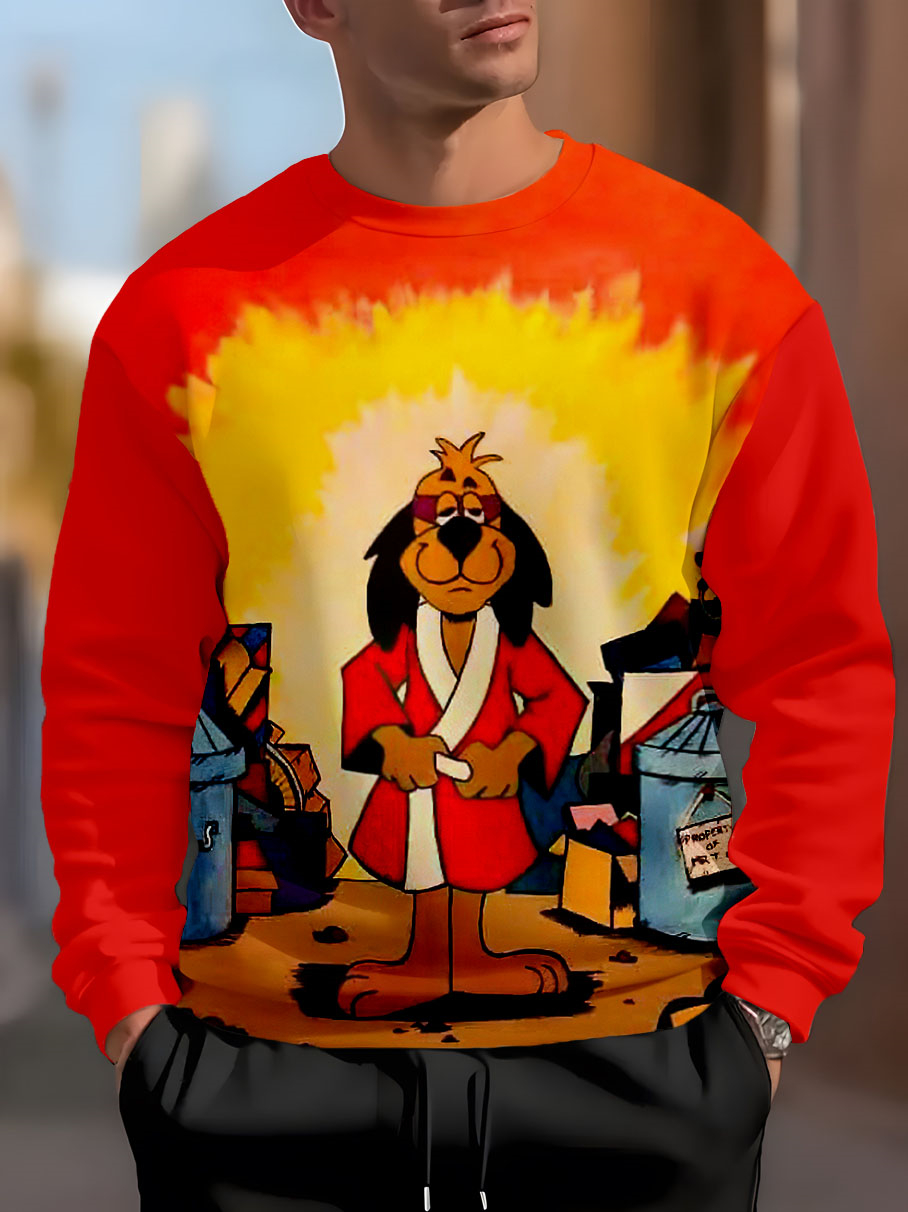 Men's Casual Classic Movie Graphic Long Sleeve Sweater