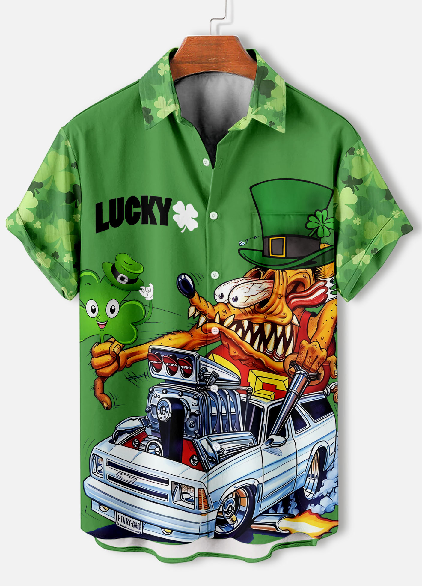 Men's Retro Comic Cartoon Classic Character Graphic Short Sleeve Shirt