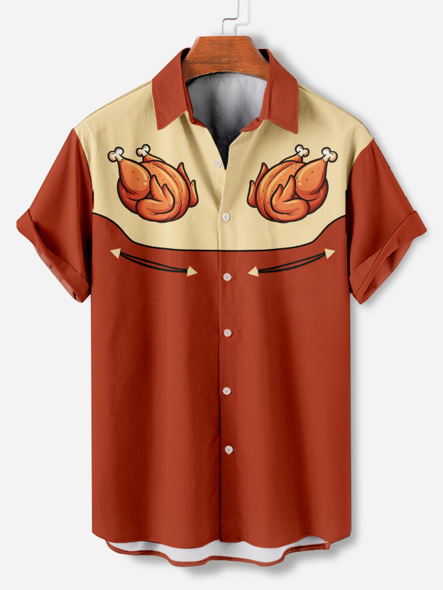 Men's Short Refreshing elegant hawaii Sleeve Shirt