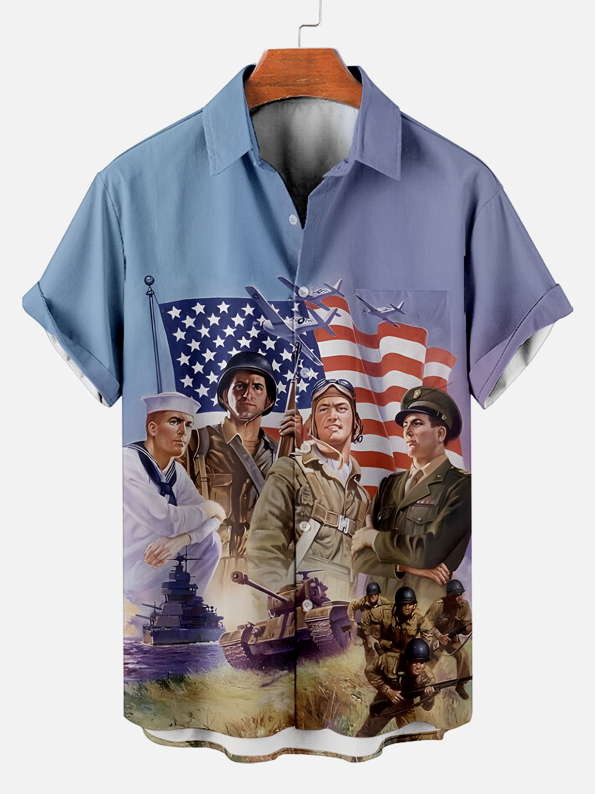 Men's Retro Graphic Short Sleeve Shirt