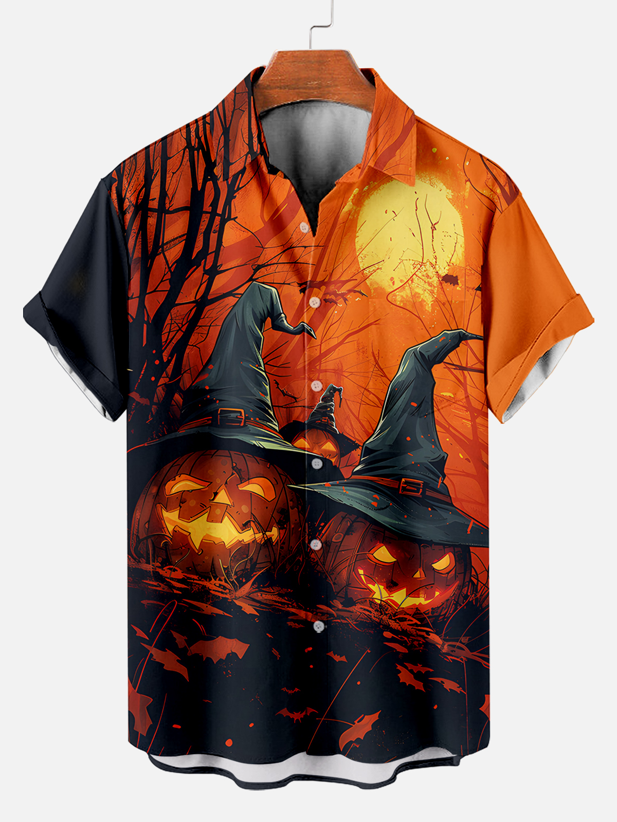 Halloween graphic short sleeve shirt