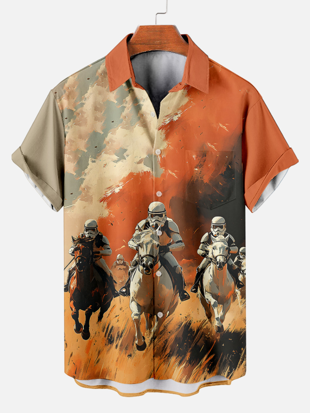 Men's Classic Movie Graphic Short Sleeve Shirt