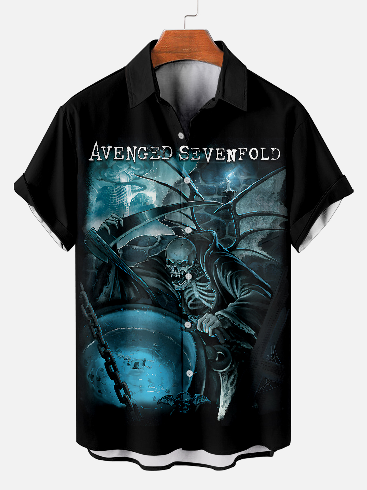 [Copy]Men's Vintage Witch Oil Painting Art Halloween Short Sleeve Shirt