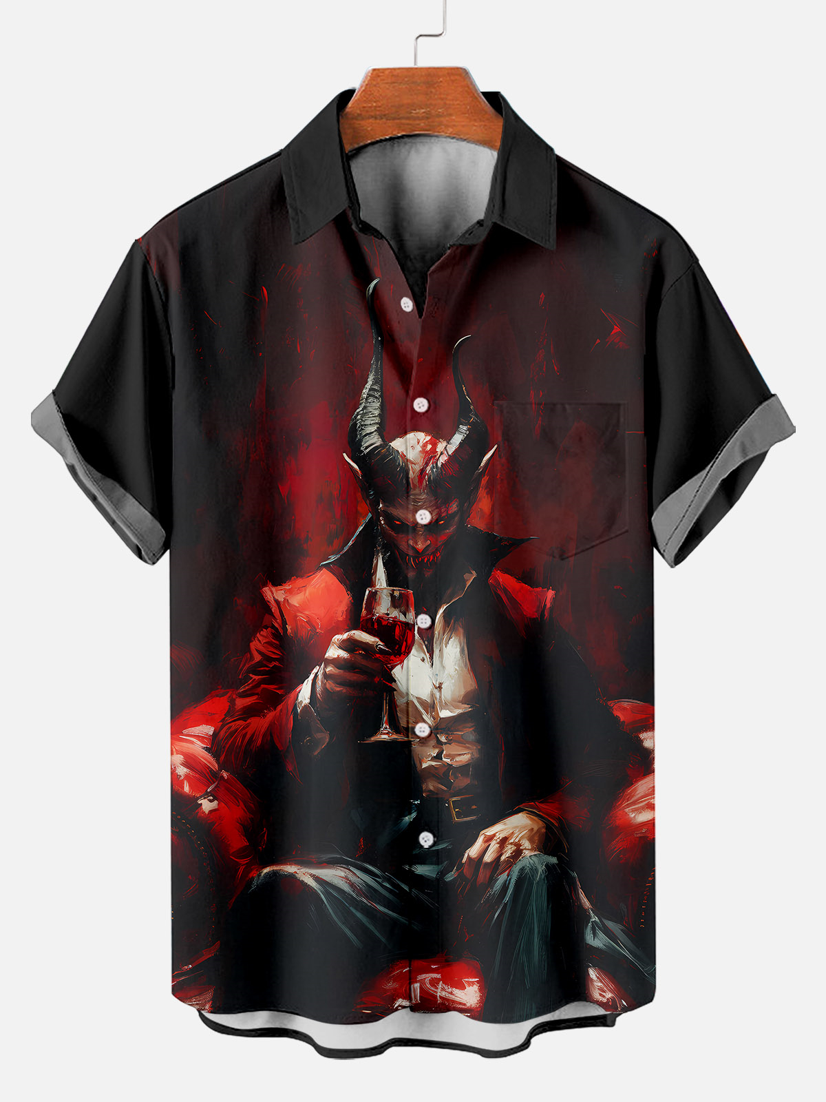 Men's Halloween Atmosphere Graphic Short Sleeve Shirt