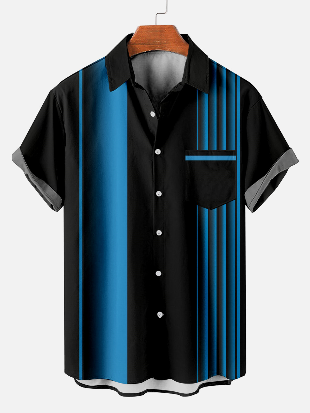Men's Striped Short Sleeve Shirt