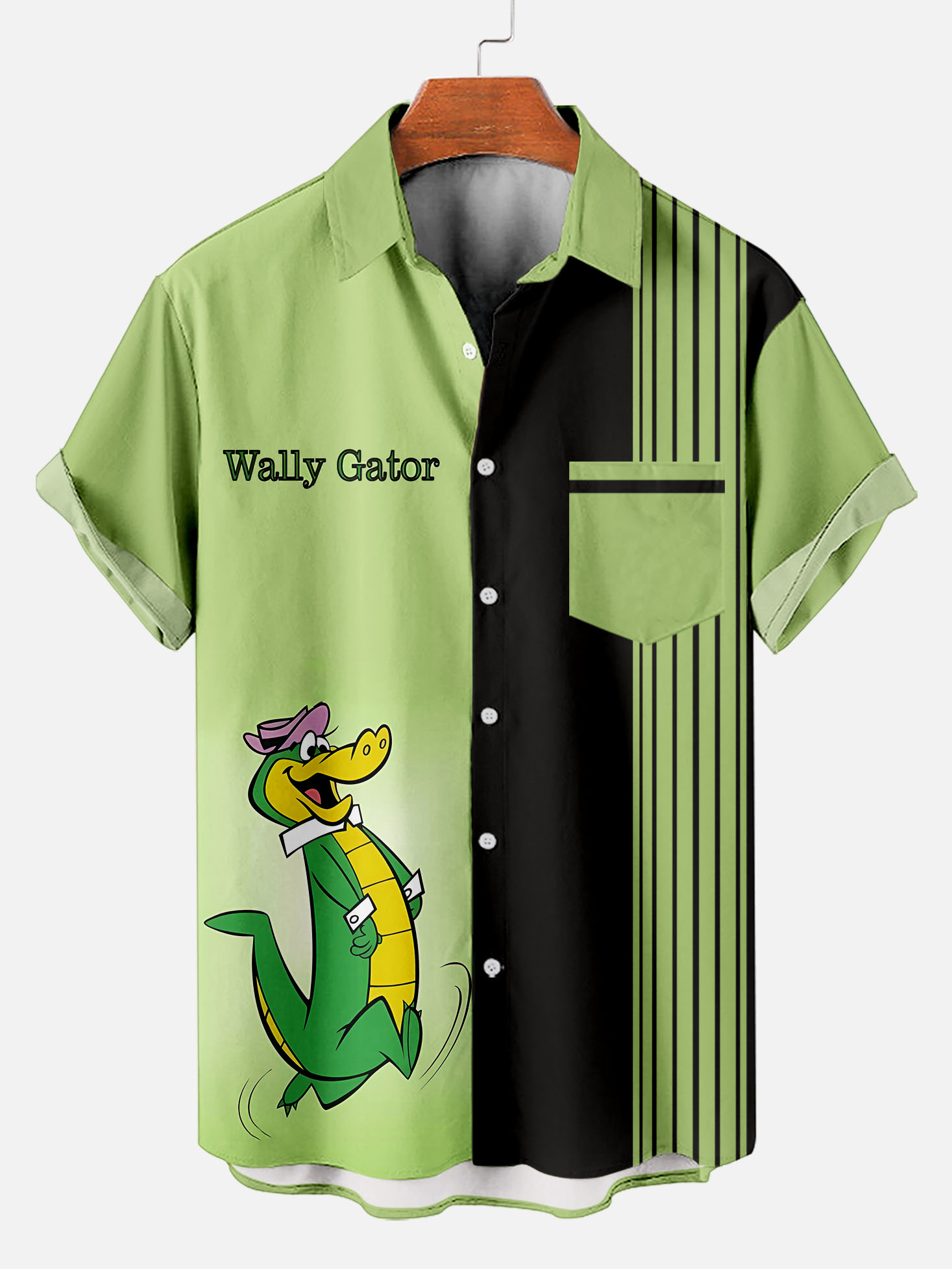 Men's Retro Cartoon Graphic Short Sleeve Shirt