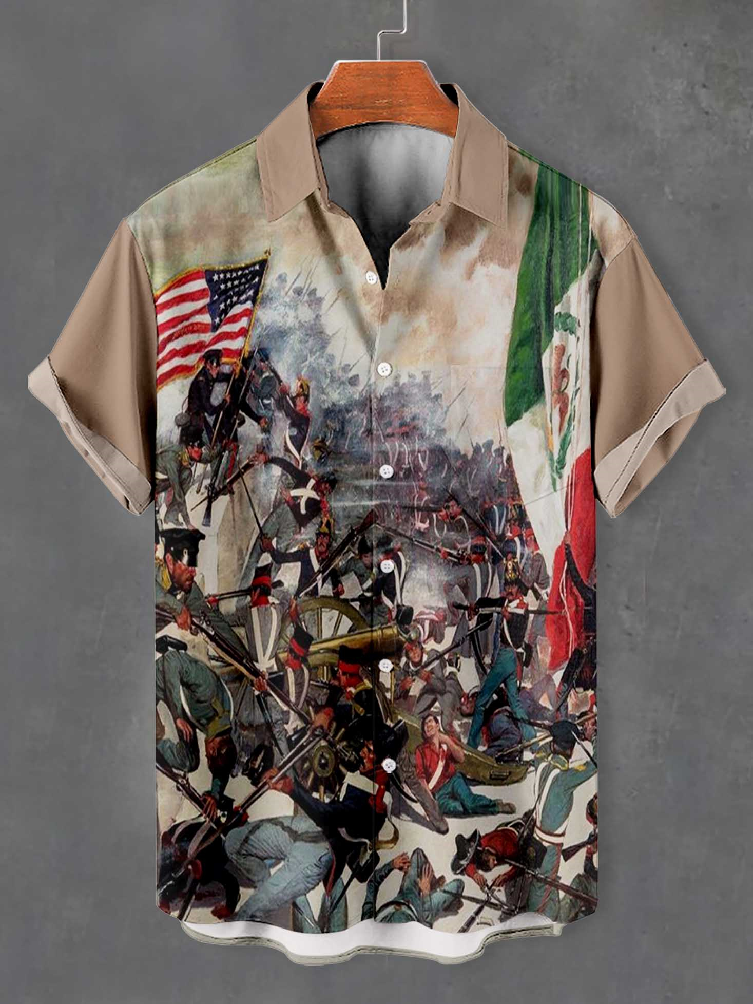 Men's Historical War Illustrated Short Sleeve Shirt