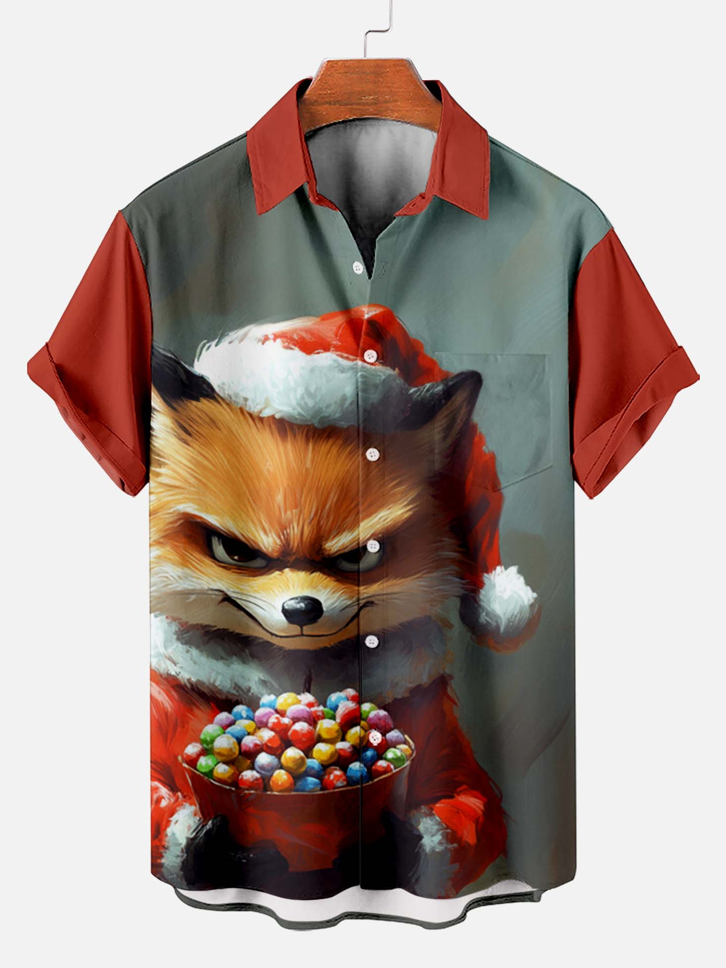 Men's Fun Cartoon Graphic Short Sleeve Shirt