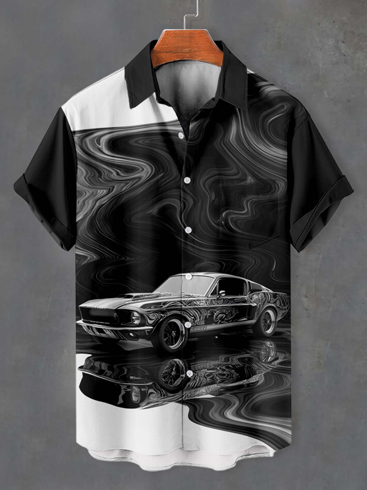 Men's Car Graphic Short Sleeve Shirt