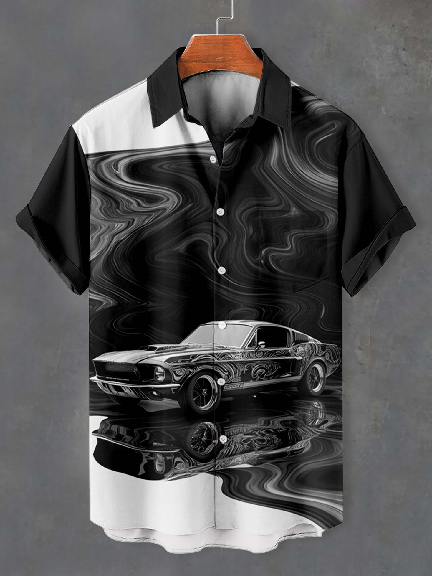 Men's Car Graphic Short Sleeve Shirt