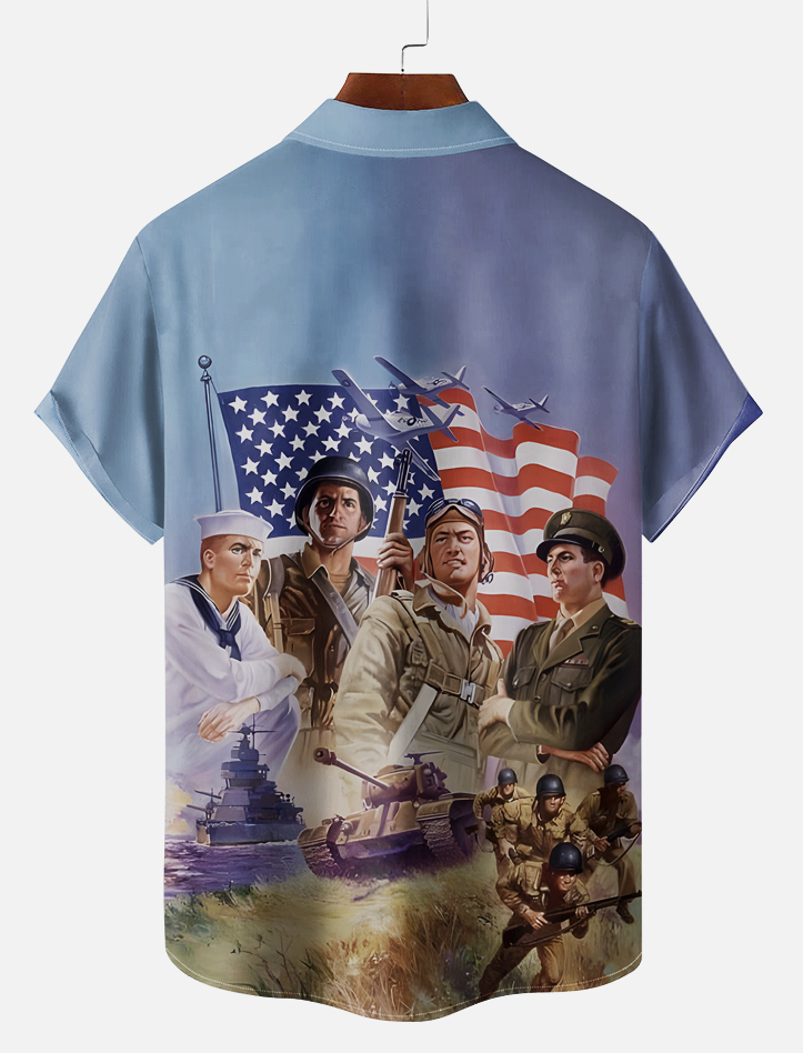 Men's Retro Graphic Short Sleeve Shirt