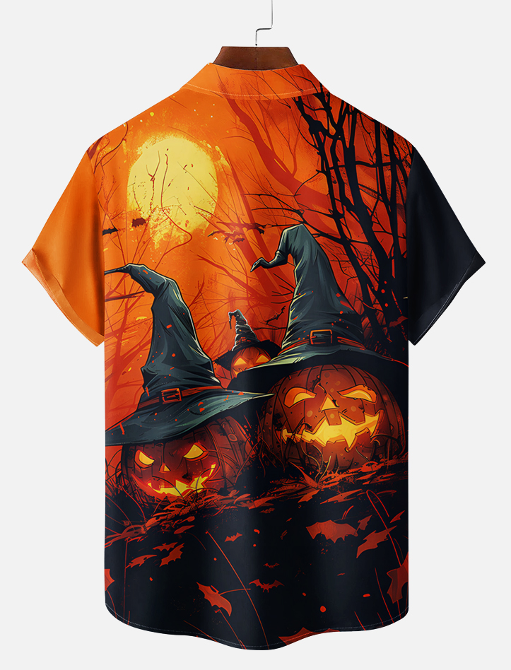 Halloween graphic short sleeve shirt