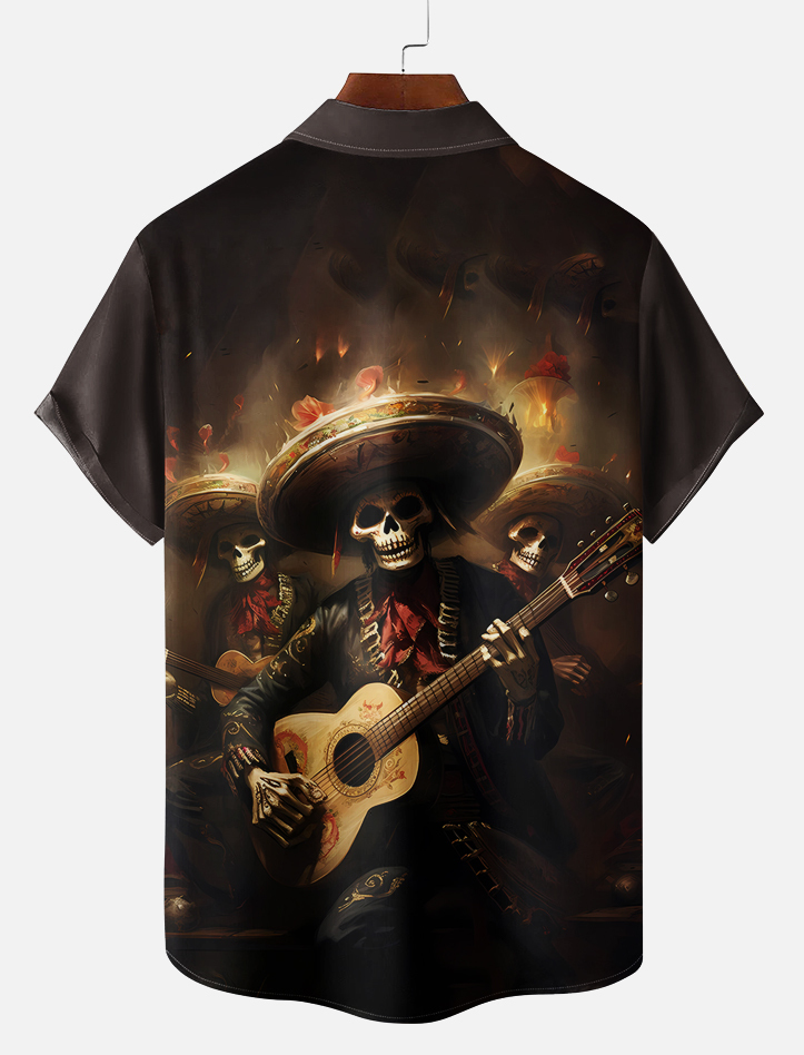 Men's Day of the Dead Graphic Short Sleeve Shirt
