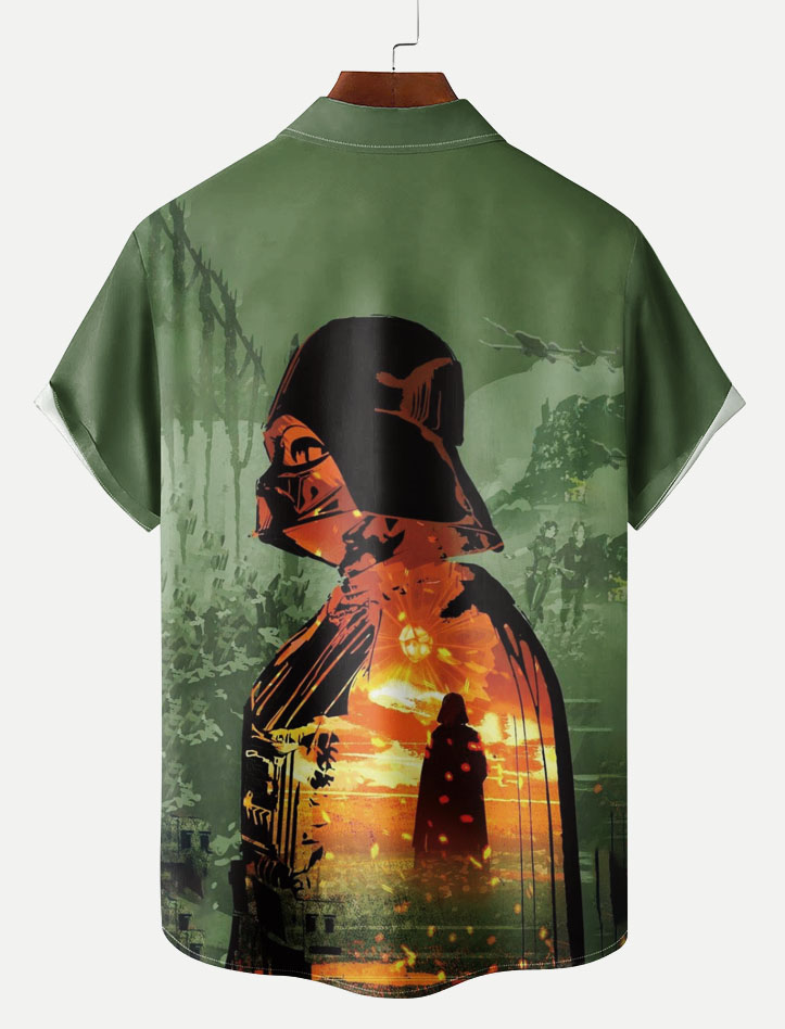  Classic Movie pattern short sleeved shirt