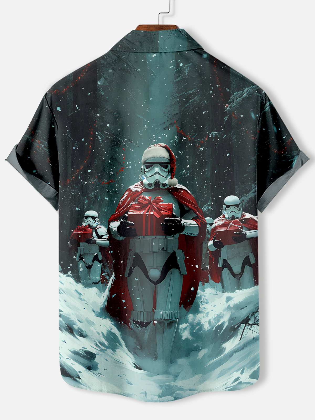 Men's Classic Movie Christmas Graphic Short Sleeve Shirt