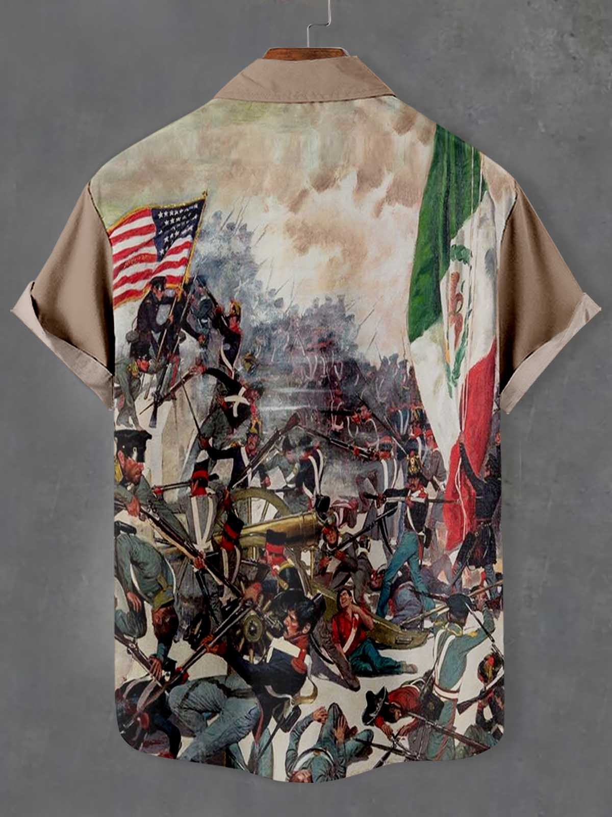 Men's Historical War Illustrated Short Sleeve Shirt