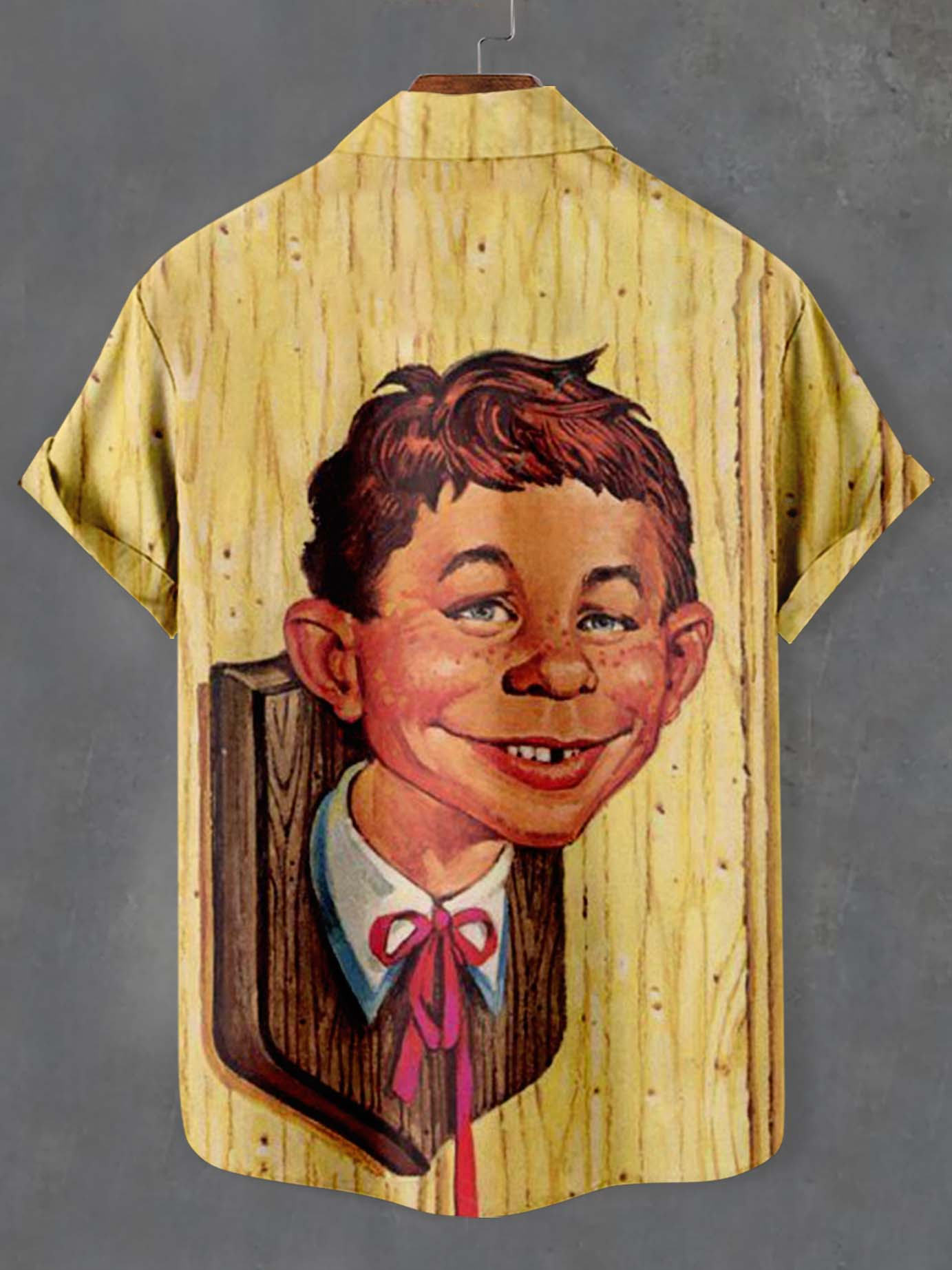Men's Retro Anime Illustration Short Sleeve Shirt