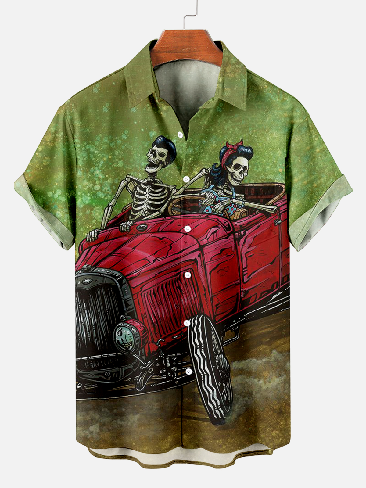 Men's Hawaiian Fun Little Yellow Duck Holiday Casual Short Sleeve Shir