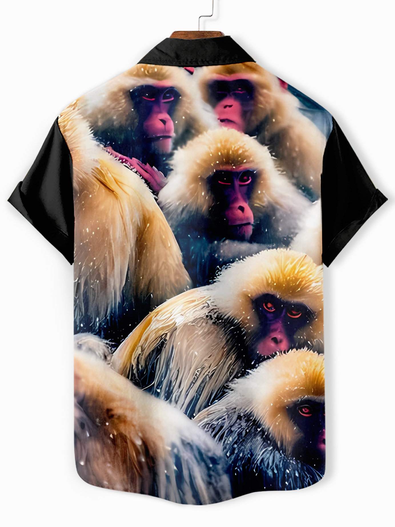 Men's Retro Fun Animal Orangutan Graphic Short Sleeve Shirt